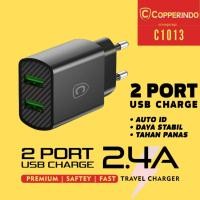 ราคา Wall Charger COPPER CP1013 Usb Dual 2 Port 2.4A Fast Charging 12W iPhone Android - Auto ID Stable Anti-Heat - Original Compact Travel Charger Head พร้อมการรับประกันอย่างเป็นทางการ (23569399347)