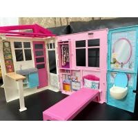 ราคา บ้านบาร์บี้ของแท้มือสอง Barbie doll house บ้านบาร์บี้ขนาดพกพา​ (53706222192)