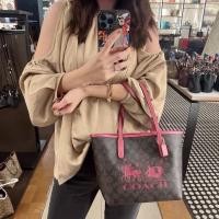ราคา แท้ พร้อมส่ง Coach CM183 Coach Mini City Tote หนังลาย c สี Khaki/Chalk สกรีน ลายรถม้า (24860615573)