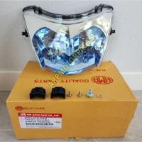 ราคา ไฟหน้า (เบ้า สีฟ้า) WAVE 100S ปี 2005, WAVE 100 U-BOX # ดวงไฟคู่ # 2005-070-ZBU (23872454510)