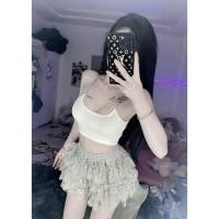 ราคา ชุดเสื้อกล้ามสีขาวกระโปรงลูกไม้บาน (52704806224)