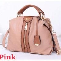ราคา กระเป๋าทรงหมอน แบรนด์แท้ Shumiya สีชมพูโอรส (1459470618)