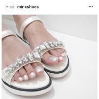 ราคา Minx Shoes "Pearlwhite sandal for everyday look" (41824417)