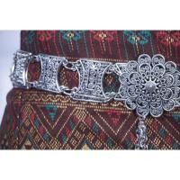 ราคา เข็มขัดไทยออเจ้า เข็มขัดผ้าถุง สีเงินรมดำ ล้านนา 19 (1098877650)