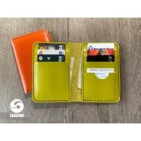 ราคา กระเป๋าสตางค์พับเล็กหนังแท้แฮนด์เมดหลากสี เลือกสีเองได้ ตอกชื่อฟรี Custom Color/Personalized (19559624630)
