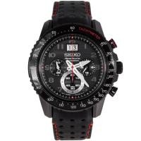 ราคา Seiko Sportura Chronograph Tachymeterนาฬิกาข้อมือผู้ชายสายหนังรุ่นSPC141P1-Black (340081245)