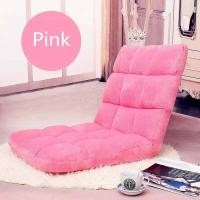 ราคา เก้าอี้ญี่ปุ่น โซฟาญี่ปุ่น เบาะรองนั่ง พิงหลัง สีชมพู ปรับเอนได้ 6 ระดับ พับได้ เบาะนั่งพื้น Work from home WFH (17483220184)