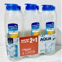 ราคา ขวดน้ำดื่มพลาสติก ขนาด1.2ลิตร ฝาสีน้ำเงิน Lock&Lock แพ็ค3ใบ ชุดสุดคุ้ม (2603283849)