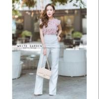 ราคา ชุดเซท 2ชิ้น เสื้อชมพู-กางเกงเอวสูงขาว สวยหวาน งานป้าย White Garden ไซส์ S (1990706919)