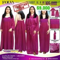 ราคา UNGU FOLVA ชุดกิโมโน ชุดนอนผ้าซาตินยาว 1379VSETXL_R สีม่วง ไซส์ใหญ่ XL (40705730955)