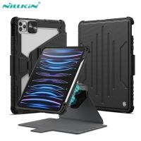 ราคา Nillkin 2in1 ถอดได้ กันชน ชาร์จได้ สําหรับ iPad Air6 11 2024 Air5/Air4 10.9 Gen7/Gen8/Gen9 10.2 แม่แหล็ก ใส่ปากกาได้ 008 (29069071800)