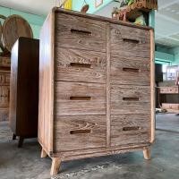 ราคา ตู้ไม้วินเทจ ตู้ไม้สัก กว้าง 80 x สูง 100 x ลึก 40 cm. ประกอบแล้ว 8 ลิ้นชัก Teak Wooden Cabinet (26670090045)