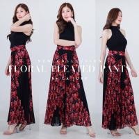 ราคา LAJUPE กางเกงชีฟองพลีทลายดอก กางเกงชีฟองพลีท กางเกงชีฟอง (21174423008)