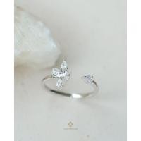 ราคา Gems Heritage : แหวนเพชรแท้ Pear diamond open ring (RWG764) (41359278334)