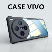 ราคา รุ่นใหม่ Case Vivo X100Pro เคสขอบนิ่มหลังใสแข็ง กันกระแทกขอบดำ PC+TPU (25975740539)