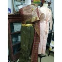 ราคา ชุดไทยสไบ ผ้าถุงจีบหน้านาง (1637045600)