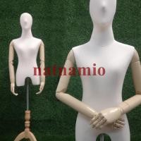 ราคา หุ่นหัวไม้ หุ่นผู้หญิง หุ่นผ้าดิบ หุ่นโชว์เสื้อผ้า หุ่นขาไม้ หุ่นโชว์เสื้อผู้หญิง หุ่น มีหัวมีแขนผ้าดิบ MHW024 (1886432237)