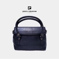 ราคา กระเป๋า Paco Rabanne วินเทจ กระเป๋าถือสีดำ หนังแท้ สินค้ามือสอง✨ (18958533058)