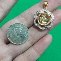ราคา จี้กังหันแชกงหมิว สีทองฝังเพชร ใบพัดหมุนได้ (1341636418)