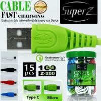 ราคา [Kita] Super Z Z200 Fast Charging Data Cable Round Micro Usb & Type C Cable (57902243021)