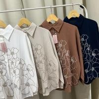 ราคา KEMEJA Sani เสื้อเชิ้ตผ้าลินินปักลายปักเสื้อผ้าลินินปัก (42708929825)