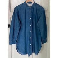 ราคา MUJI x Denim x Minidress ป้าย M-L สภาพใหม่ คอจีน ทรงยาว minidress • Code : 698(11) (21760525233)