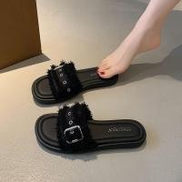 ราคา (ลูกค้าขายส่ง)รองเท้าแฟชั่นผู้หญิง✨รองเท้าแตะแฟชั่น, รองเท้าแตะส้นเตารีด,Nacre Sandals , สวย (24742569429)