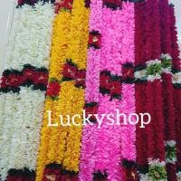 ราคา พวงมาลัยแขกพวงมาลัยผ้าดอกใหญ่จัมโบ้กว้าง3นิ้ว (24387221640)