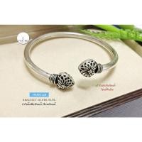 ราคา กำไลข้อมือเงินแท้92.5% แบบเกลี้ยง หัวใจ-รมดำ(กำไลแบบโปร่งหนาไม่ตันค่ะ) ข้อมือประมาณ 6.5-6.8 นิ้ว HAN0128 (เรือนเงินแท้) (2052116790)