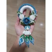 ราคา พวงมาลัยไหว้พระ ห้อยกระจกรถ ริบบิ้นกากเพชร (6648967181)