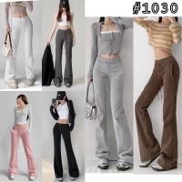 ราคา กางเกงวอร์ม กางเกงขายาว ขาม้าขอบเรียบ ฟรีไซต์ ผ้านุ่ม ใส่สบาย ทรงสวย รุ่นมีเชือกรูด (41264366490)