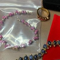 ราคา สร้อยข้อมือทองแท้ 9เค นิหร่า และทับทิม พร้อมแหวน (3704465182)