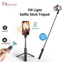 ราคา FANGTUOSI NEW Wireless Bluetooth Selfie Stick Tripod Foldable Monopods With Fill Light For IOS Android SmartPhones (12095735450)