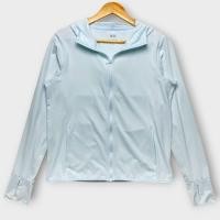 ราคา เสื้อแขนยาวกัน Uv Uniqlo Airism สีฟ้าพาสเทล L พร้อมส่ง✅️ (42607557741)