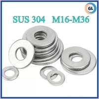 ราคา แหวนอีแปะ แหวนเรียบ แหวนรอง แบบหนา แบบบาง สเตนเลส 304 / Flat Washer M16-M36[GX] (48754486467)