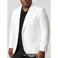 ราคา เสื้อสูทผู้ชาย ไซส์ใหญ่พิเศษ เบลเซอร์สีขาว ผ้าทอทวิต เฉพาะเสื้อสูท เสื้อสูทลำลองไซส์ใหญ่ สูทลำลอง สูทแฟชั่น สูทคนอ้วน (25543070785)