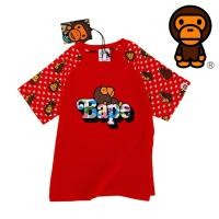 ราคา ️ พรีเมี่ยม 1:1 AAPE A BATHING APE BAPE Baby Milo Kids Unisex Special Limited Logo Printing Tshirt (49054617135)