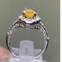 ราคา แหวนพลอยบุษราคัม 1 กะรัต ตัวเรือนเงินแท้ (23453877705)