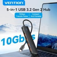 ราคา Vention 5-in-1 USB-C ถึง USB 3.2 Gen 2 Type-A x 4/USB-C 10Gbps Hub สําหรับ Windows/MacOS/LinuX (26007408095)