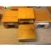 ราคา โต๊ะหมู่บูชาชุดประหยัด 4 ตัว , หน้า 4x4 สูง-เตี้ยไล่ระดับต่างกัน ทำจากไม้สักเคลือบแลกเกอร์อย่างดี ฐานรองพระไม้สัก (6969542307)