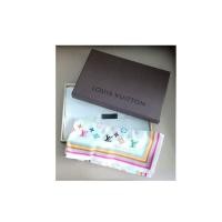 ราคา ผ้าพันคอแบรนด์ Louis Vuitton White Monogram Multicolor Silk Square Scarf (4550884996)