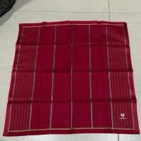 ราคา MERAH Ungaro ผ้าเช็ดหน้าผู้ชายสีแดงลายทางผ้าฝ้ายนุ่มนําเข้า (41428523315)