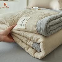 ราคา ผ้าฝ้าย 100% ญี่ปุ่นผ้าฝ้ายผ้านวมเส้นใยถั่วเหลืองผ้าห่มลงผ้านวมเส้นด้ายคู่ผ้านวมบาง 5 ฟุต 6 ฟุต 6.5 ฟุต (27985562515)