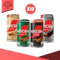 ราคา (ส่งฟรี-ส่งไว) NESCAFÉ RTD กาแฟกระป๋องสำเร็จรูป 180 มล. หลายรสชาติ X 10 กระป๋อง (27973644504)