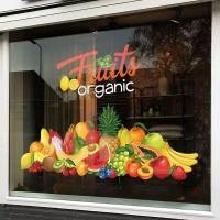 ราคา สติ๊กเกอร์ลายผลไม้สด ร้านผลไม้ สติ๊กเกอร์ติดกระจกหน้าต่าง สติ๊กเกอร์ติดประตู สติ๊กเกอร์ติดผนัง (25684811868)