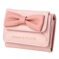 ราคา Maison de FLEUR RIBBON CARD CASE กระเป๋าใส่บัตรสีชมพู (43469170612)