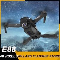 ราคา E88 Drone Dron 4K HD ถ่ายภาพทางอากาศ Dual Photo พับรีโมทคอนโทรลของเล่นเครื่องบิน Quadcopter ของเล่น E99 UAV (27957789927)