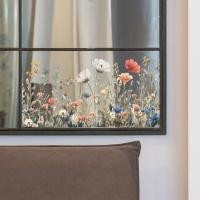 ราคา สติกเกอร์ติดกระจกและผนังลายพุ่มดอกไม้สดใส สำหรับตกแต่งหน้าต่าง ประตู หรือตู้เสื้อผ้าในห้องนอน (42175620927)