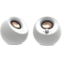 ราคา Creative Pebble V3 Minimalistic 2.0 USB-C Speakers with Bluetooth White (44101423418)