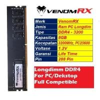 ราคา VENOMRX LONGDIMM DDR4 8GB PC 3200MHz PC25600 MEMORY DDR4 8GB VENOMRX PC3200MHZ รับประกัน 1 ปี (44170836660)